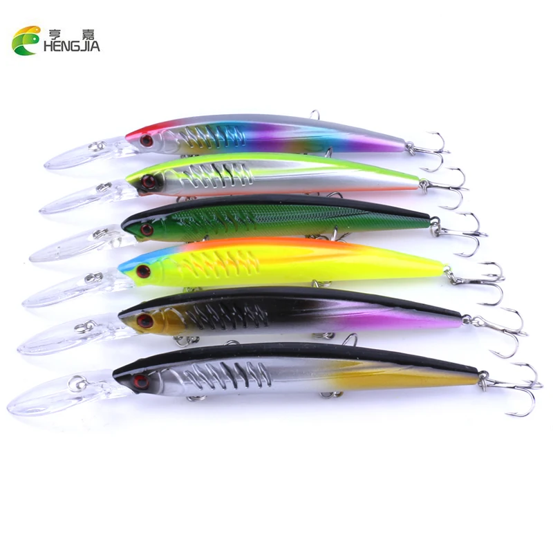 

6pcs Wobblers Minnow 14.5cm 12.7g Floating Artificial Fishing Baits Pencil Isca Swimbait Trout Fishing Lures Crankbait Minnow