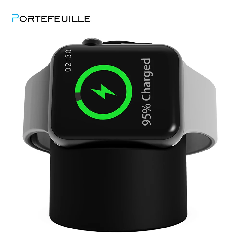 Протефеуиль Qi Беспроводная зарядная станция Док держатель для Apple Watch Series 3 2 Chargeur