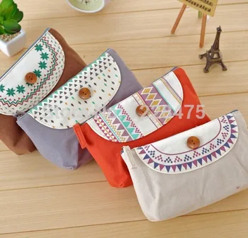 

1pcs/Lot Fashion vintage Scottish Nation style multi-functional cosmetic bag novelty make up case clean up bag