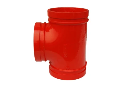 FM approved ductile iron Red grooved Mechanical Tee pipe fitting-in Pipe Fittings from Home