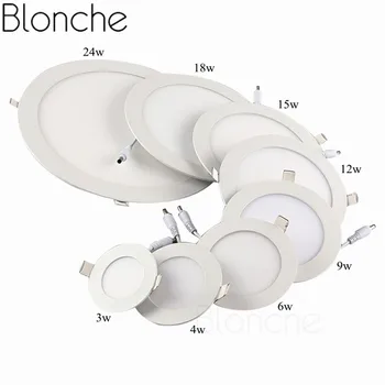 

Blonche Led Ceiling Lamp AC85~265V Panel Light Round/Square 3W/6W/9W for Living Room Bedroom Kitchen Modern Home Decor Downlight