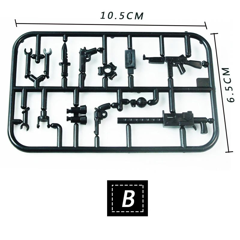 200 шт военный спецназ полицейское оружие армейское солдат средневековый шлем оружие-щит строительные блоки MOC оружие для детей - Color: B