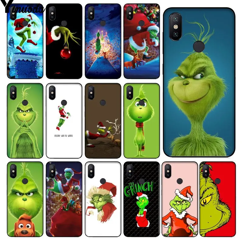 Yinuoda как зеленый ofMonster Grinch палантин чехол для телефона с рождественским рисунком для Xiao mi Red mi 5 5Plus Note4 4X Note5 6A mi 6 mi x2 mi x2S