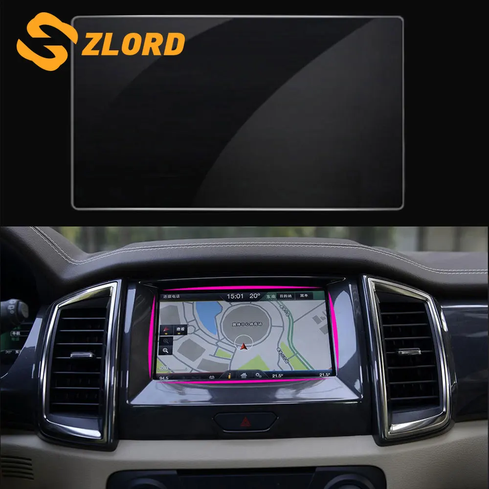

Zlord GPS Touch Screen Protector Car Screen Curtain Protective Film Sticker Fit for Ford New Everest 2015 2016 2017 Accessories