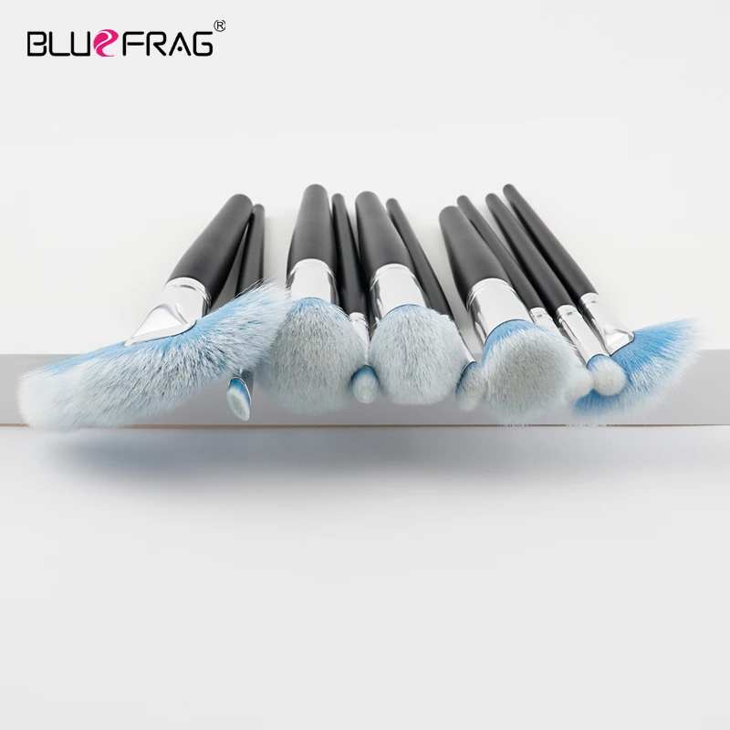 Bluefrag Brushes Makeup Foundation Power Eye Shadow Blending Contour Highlight Cosmetic Beauty Make up Brush Tool Kits 10pcs For 9 Cheap Aplicador de sombra