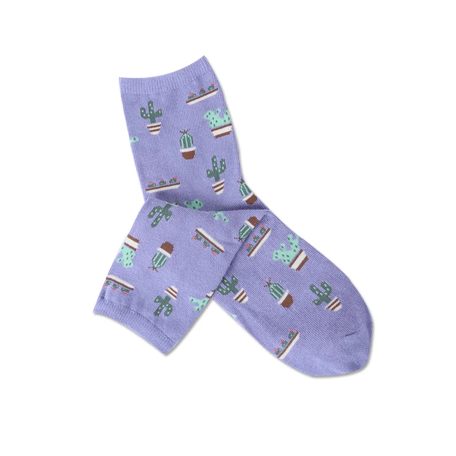 Лето 2017 г. новый завод кактус узор для женщин/девушка носки для девочек удобные милые носки хлопковые повседневные Chaussette теплые Calcetines