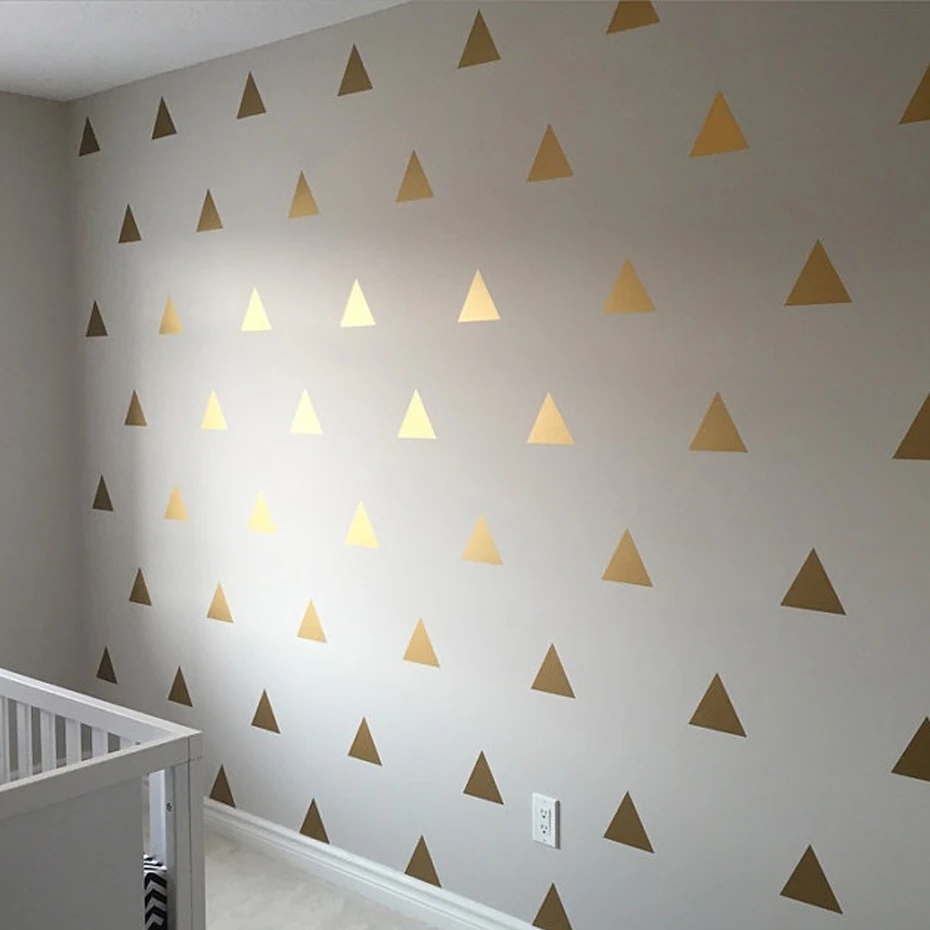 80 قطعة/المجموعة هندسية مثلث الفينيل صور مطبوعة للحوائط DIY ملصقات جدار القابل للإزالة جدار الفن ملصقات للأطفال غرفة نوم ديكور المنزل