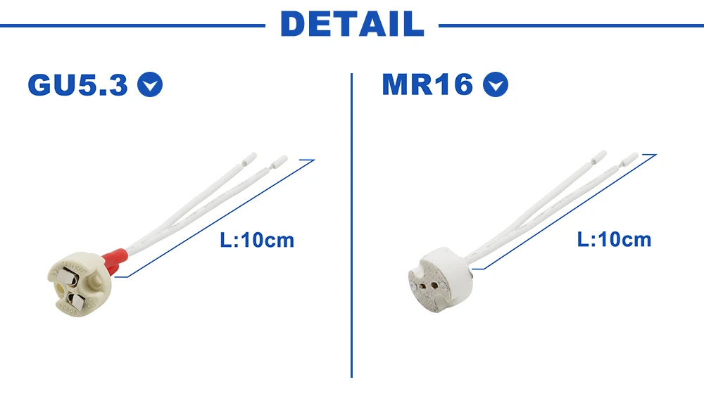 4 шт./лот GU5.3 GU10 цоколь лампы MR16 G4 T8 держатель провода соединитель адаптер E27 E14 электрический светильник керамический патрон