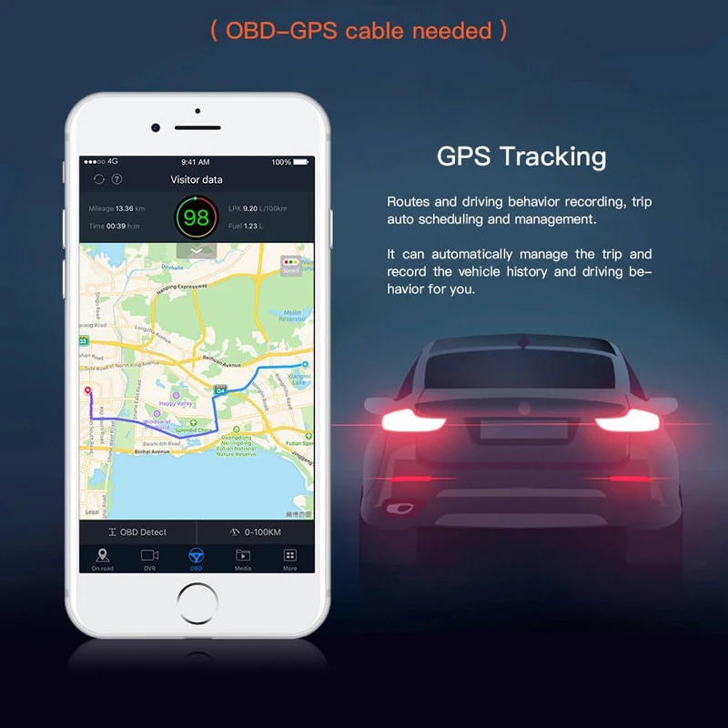 Whexune 2018 WiFi GPS OBD ADAS Видеорегистраторы для автомобилей автомобиля Камера