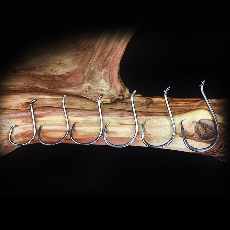 WALK FISH 20PCS/Lot Circle Fishing Hook Chemically Sharpened Black Nickel Color Crank Single Fishing Hook Carp FIshing
