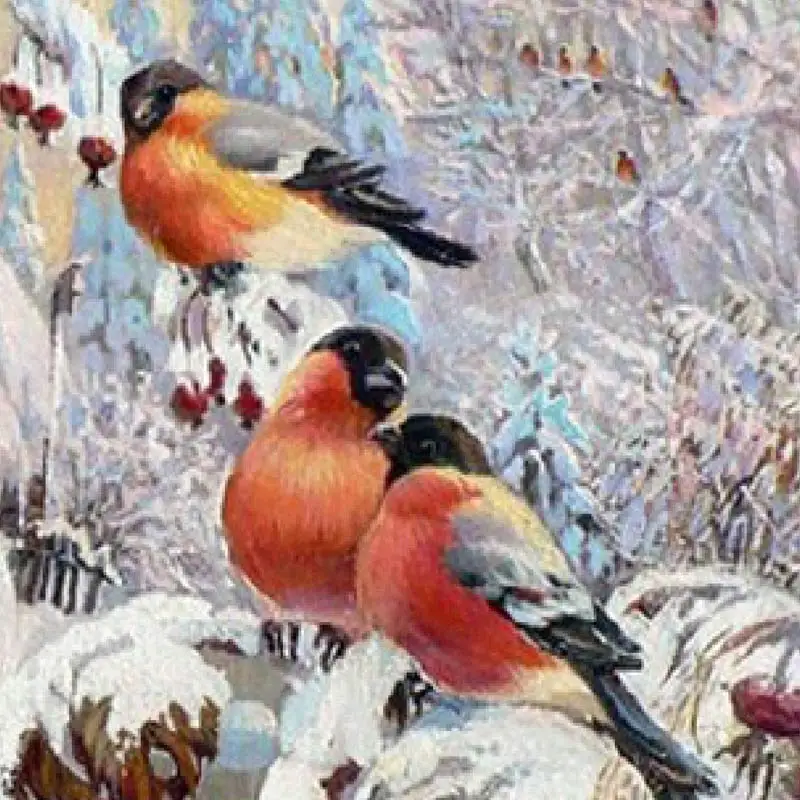 

30*40CM Diamond Painting Cross Stitch Cute Birds Snow Mosaic Pasted Embroidery Crystal Painting DIY Home Wall Decoration Dropshi
