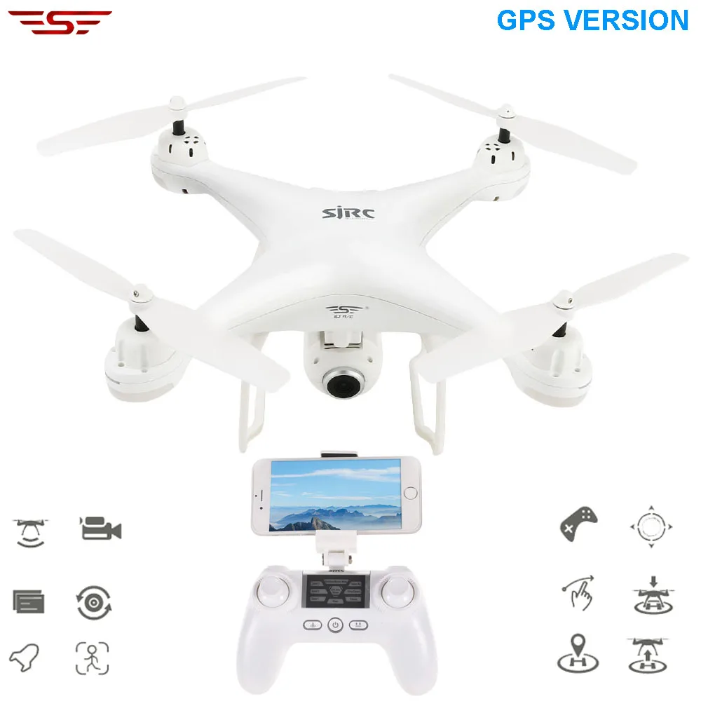 SJR/C S20W (GPS) FPV Adjustable 720P/1080P HD Camera Wide Angle RTF Double GPS Positioning Altitude Hold RC Quadcopter Drone SJR/C S20W (GPS) FPV Adjustable 720P/1080P HD Camera Wide Angle RTF Double GPS Positioning Altitude Hold RC Quadcopter Drone