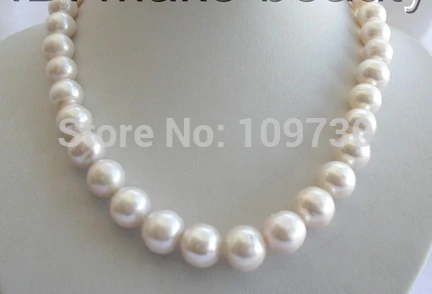 ^Cheap Jewelry 002668 stunning wow big 12-15mm round white freshwater cultured pearl necklace ^Cheap Jewelry 002668 stunning wow big 12-15mm round white freshwater cultured pearl necklace