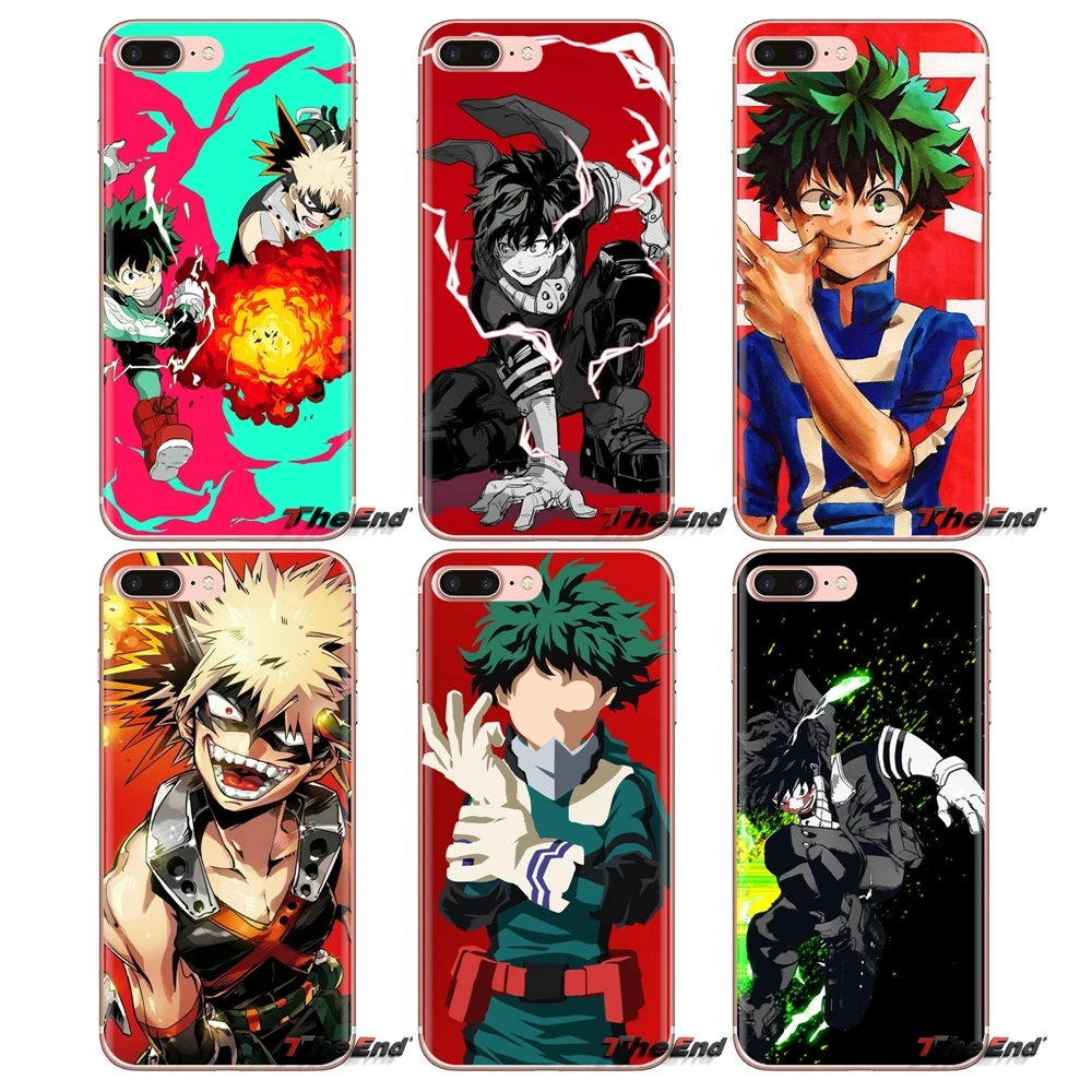 For Samsung Galaxy J1 J2 J3 J4 J5 J6 J7 J8 Plus 2018 Prime 2015 2016 2017 Soft Transparent Shell Covers Boku no Hero Academia |