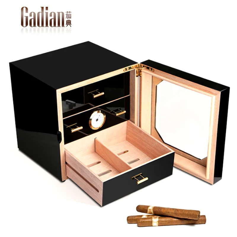 Luxury Cohiba Humidor Cigar box Cedar wood 50cigars display packaging