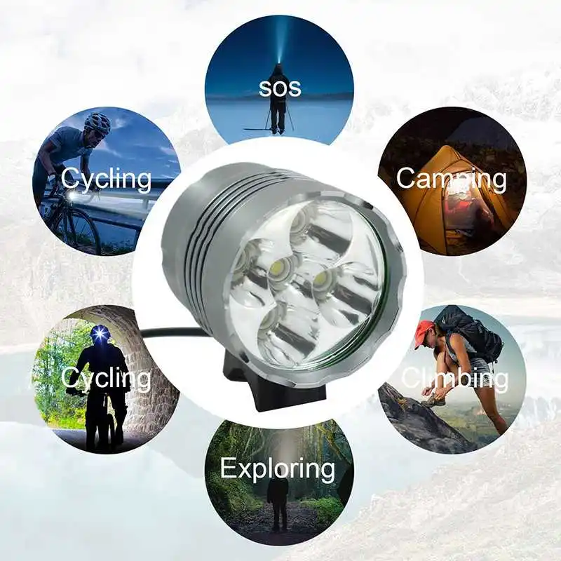 Best WasaFire 6000lm 5* XM-L T6 LED Bicycle Front Light 3 Modes Rechargeable Flashlight 8.4V Charger bike light headlights Front Lamp 8 Best WasaFire 6000lm 5* XM-L T6 LED Bicycle Front Light 3 Modes Rechargeable Flashlight 8.4V Charger bike light headlights Front Lamp 8