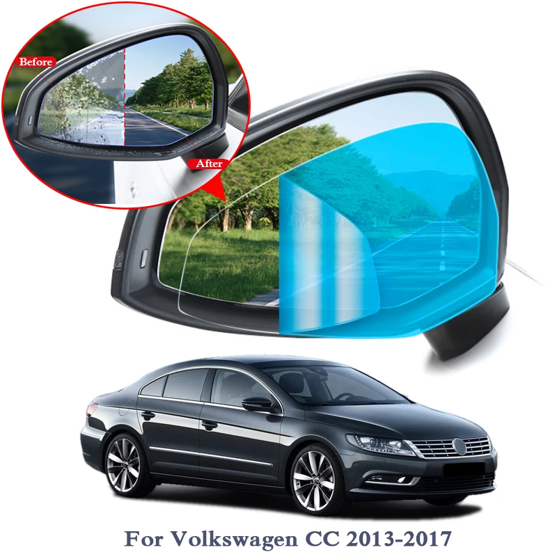 

2PCS Anti Fog Car Window Clear Film Car Rearview Mirror Protective Film For Volkswagen CC Golf Polo Teramont Tiguan Waterproof