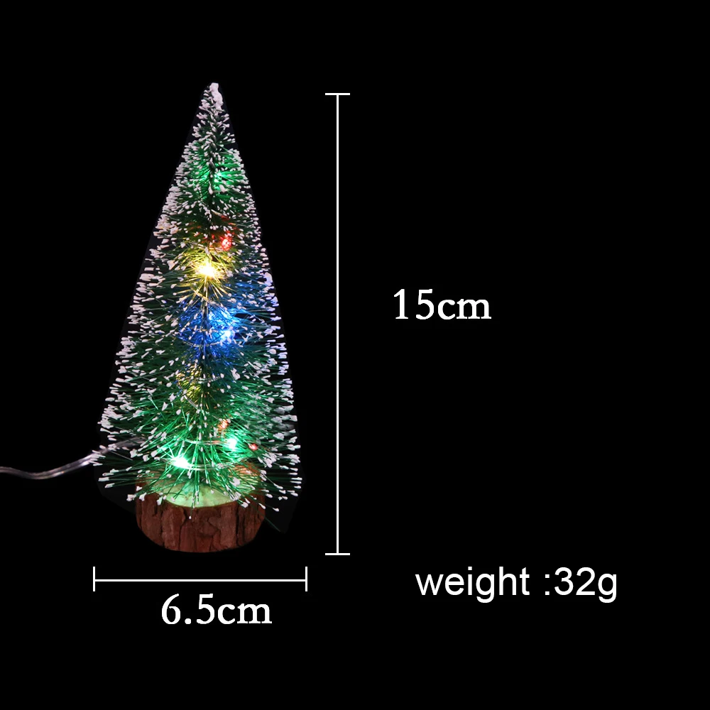 Мини Рождественский Декор Рождественская елка с светодиодный свет год мини маленькая сосновая елка украшения Рождество рабочего дня День благодарения