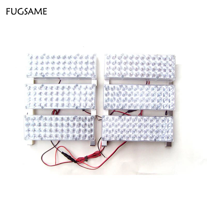 

FUGSAME 6*48LED Strobe Fire Warning Grill Light WHITE 3 FLASHING MODE FREE SHIPPING