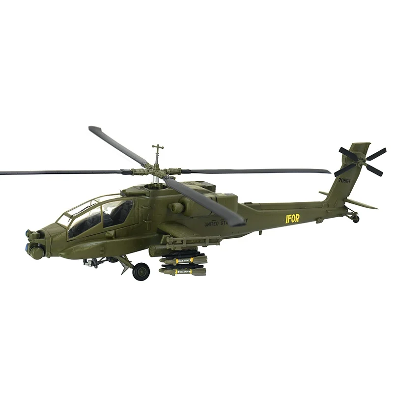 

1/72 scale pre-built AH-64 helicopter AH-64A hobby collectible Apache finished plastic aircraft model