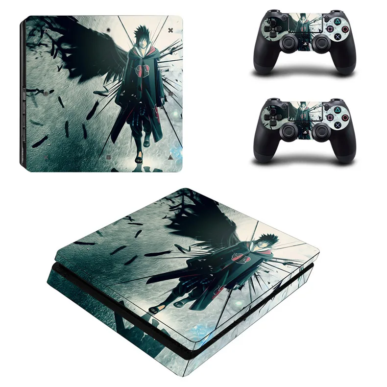 PS4 Slim Skin аниме стикеры Naruto Play station 4 тонкие виниловые наклейки Стикеры для Playstation 4 Slim консоли и два контроллера - Цвет: YSP4S-0146