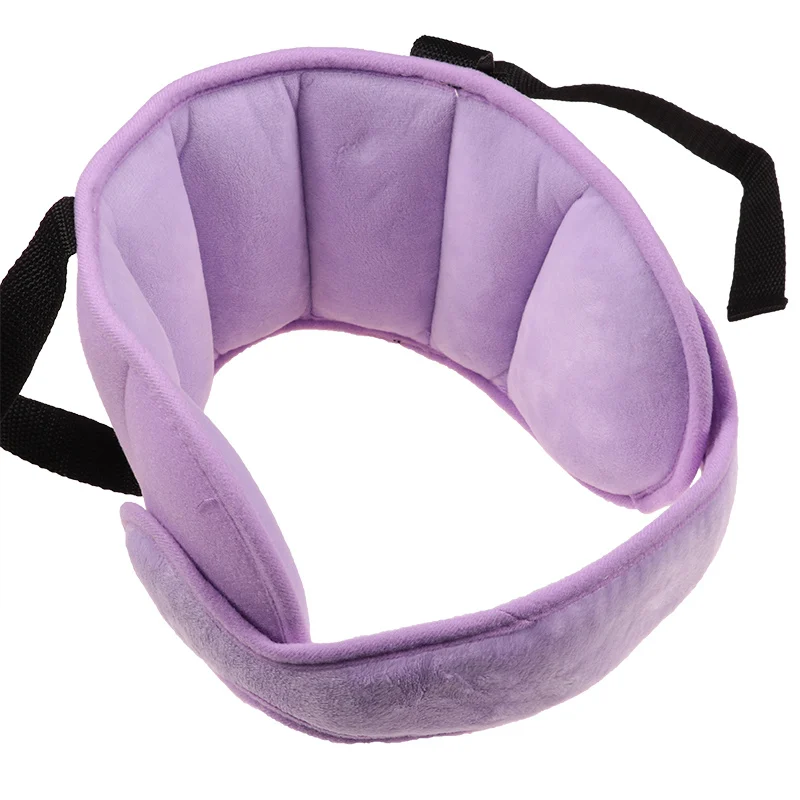 Регулируемое автомобильное сиденье для маленьких детей, фиксированная Подушка для сна, защита шеи, безопасный манеж, подголовник - Цвет: purple
