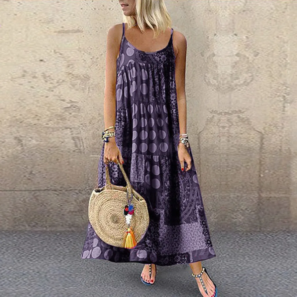 

women dresses free shipping lady dresses Casual Long Maxi Sundress Beach Party Boho Floral Print Party Dress vestidos de fiesta