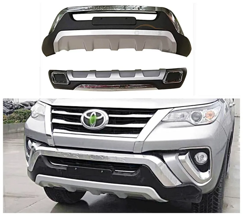 Для Toyota Fortuner 2017 2018 Передний + задний бампер диффузор Защитная противоскользящая