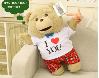 

big cute plush teddy bear doll lovely love T-shirt Ted bear toy gift about 60cm