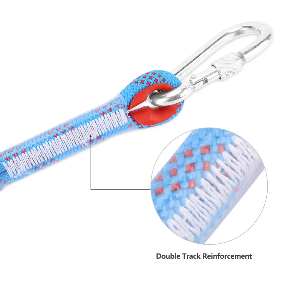 Профессиональный Heavy Duty Веревка 10/12 мм Пеший Туризм рок подняться panchute выживания шнур с предохранительным тросом с прочности карабина шнур