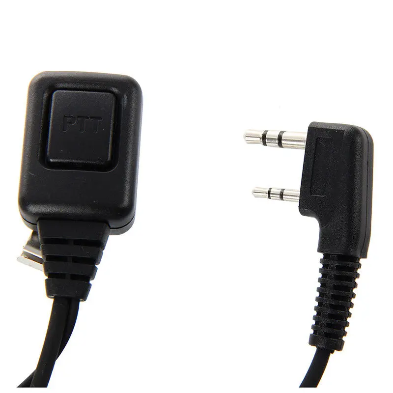 Черная Проводная 2 Pin наушники PTT Mic гарнитура для Kenwood TK двухстороннее радио