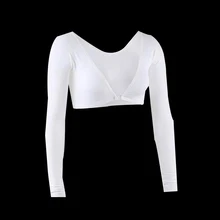 Женский бесшовный топ с длинными рукавами, Антицеллюлитный Тонкий Топ, Женский компрессионный Корректор осанки, Одноцветный