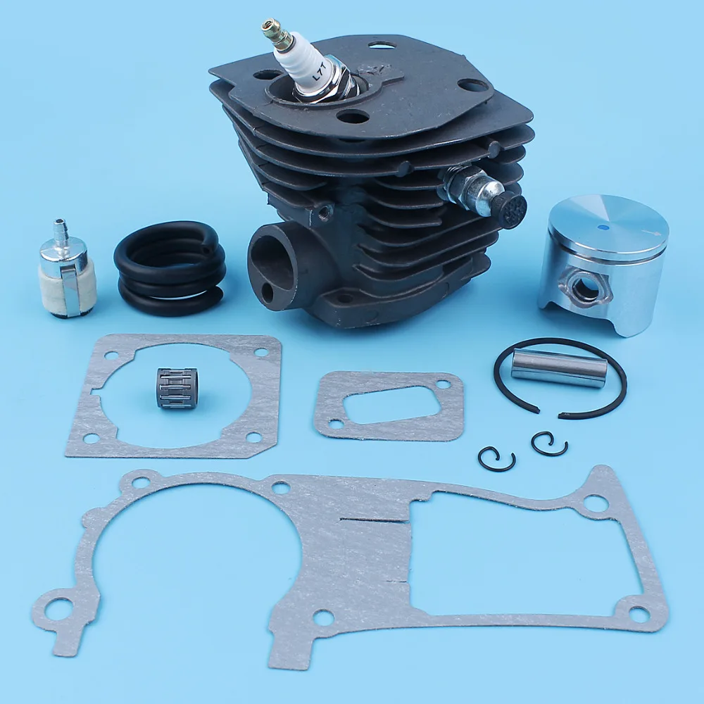 

Nikasil Plated (44mm) Cylinder Piston Decompression Valve Gaskets Set For Husqvarna 350 351 353 346XP Chainsaw Fuel Filter Line