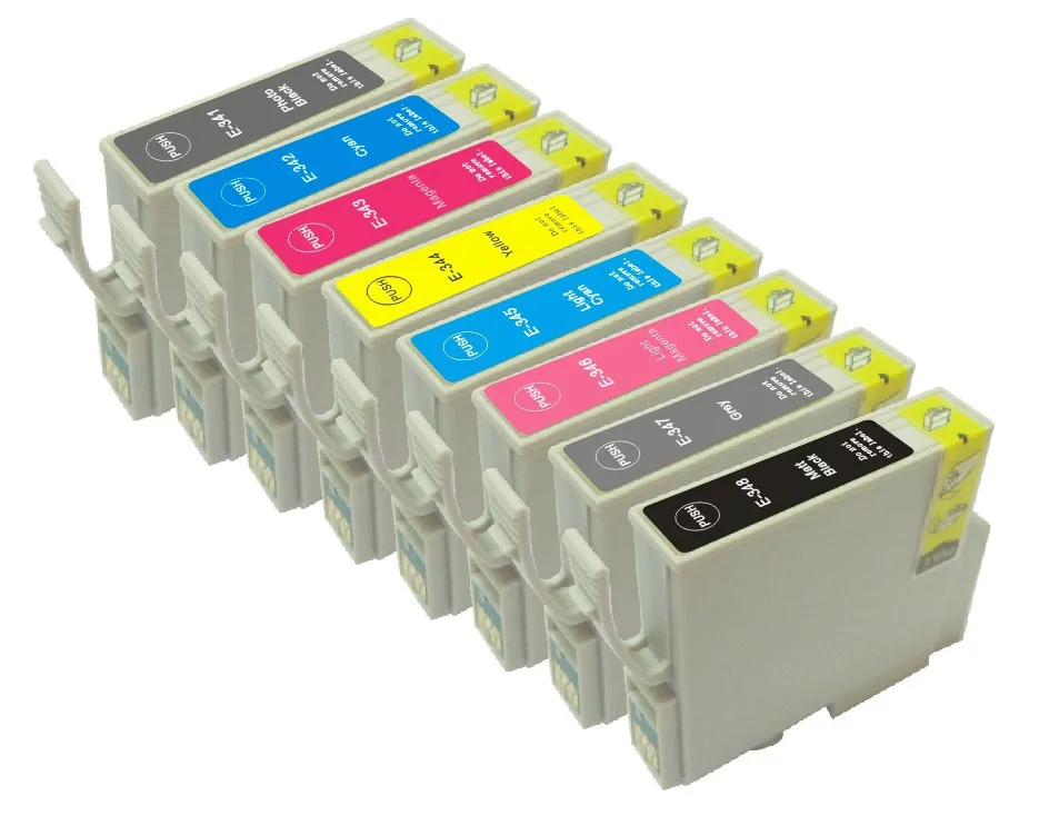Картридж чернильный T0341 T0342 T0343 T0344 T0345 T0346 T0347 T0348 для принтера Epson Stylus Photo 2100 2200 с