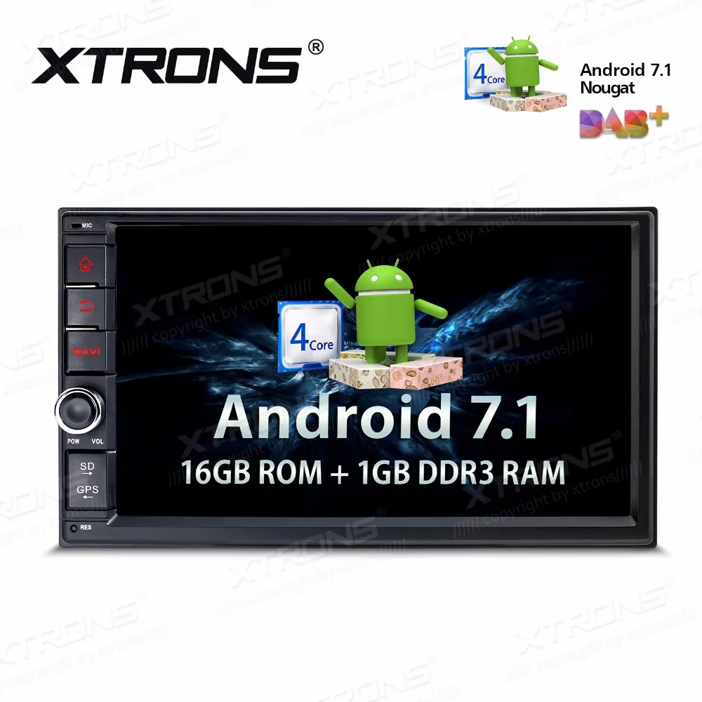 Perfect XTRONS 7 inch Android 7.1 Radio In Dash Universal Car Stereo Autoradio Player OBD DAB+Tuner GPS Navigate Steering Wheel No DVD 1