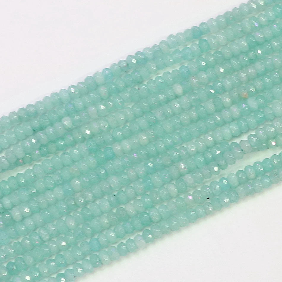 Faceted abacus rondelle shape 2*4mm amazon natural stone jasper new fashion women elegant jewelry making loose beads 15inch B578