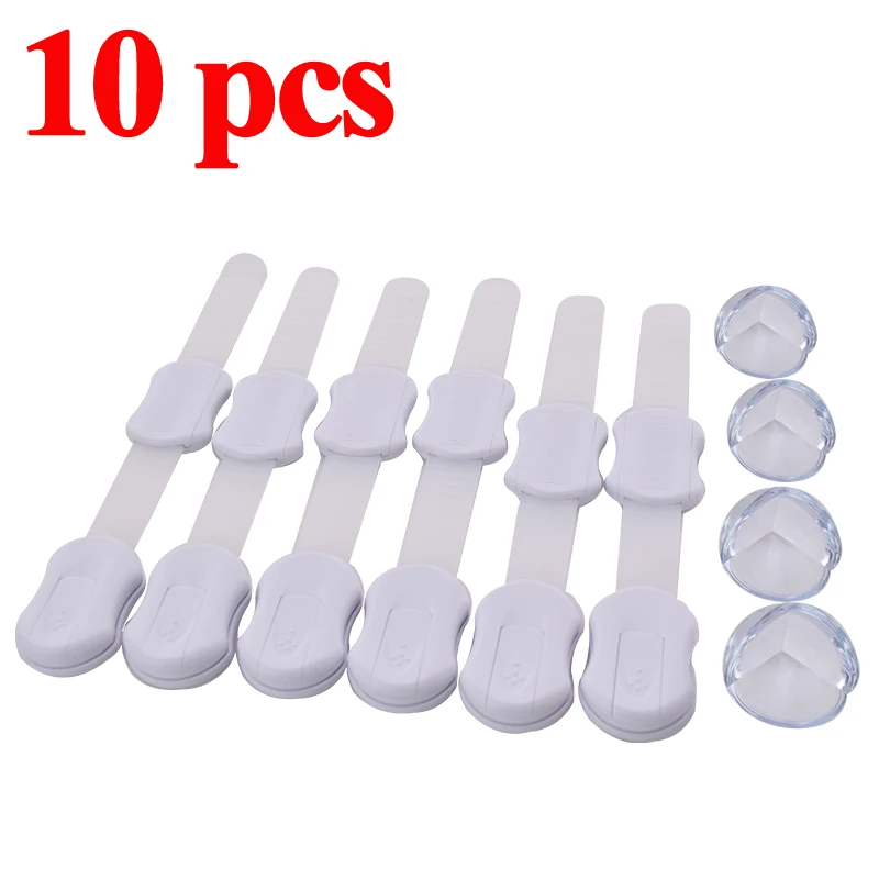 

10 Pcs/Lot Baby care Baby Safety Set Include Adjustable Safety Lock Corner Protector