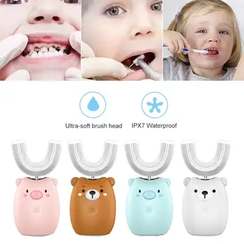 

360 Degrees Intelligent Automatic Sonic Electric Toothbrush U Type Tooth Brush USB Charging Tooth Teeth Whitening Blue Light