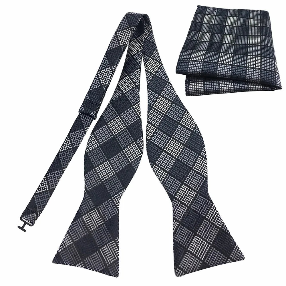 PenSee Mens Self Bow Ties Unique Pattern Woven Jacquard Bowties for Christmas Gift Idea