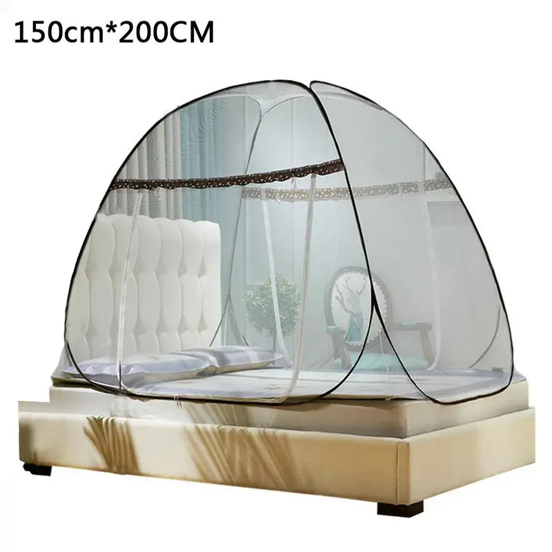 Портативная Складная москитная сетка немецкий тип кроватки сетка для детей прокладка для пеленок сетка кровать навес детская синяя складная кровать палатка - Цвет: 150x200cm