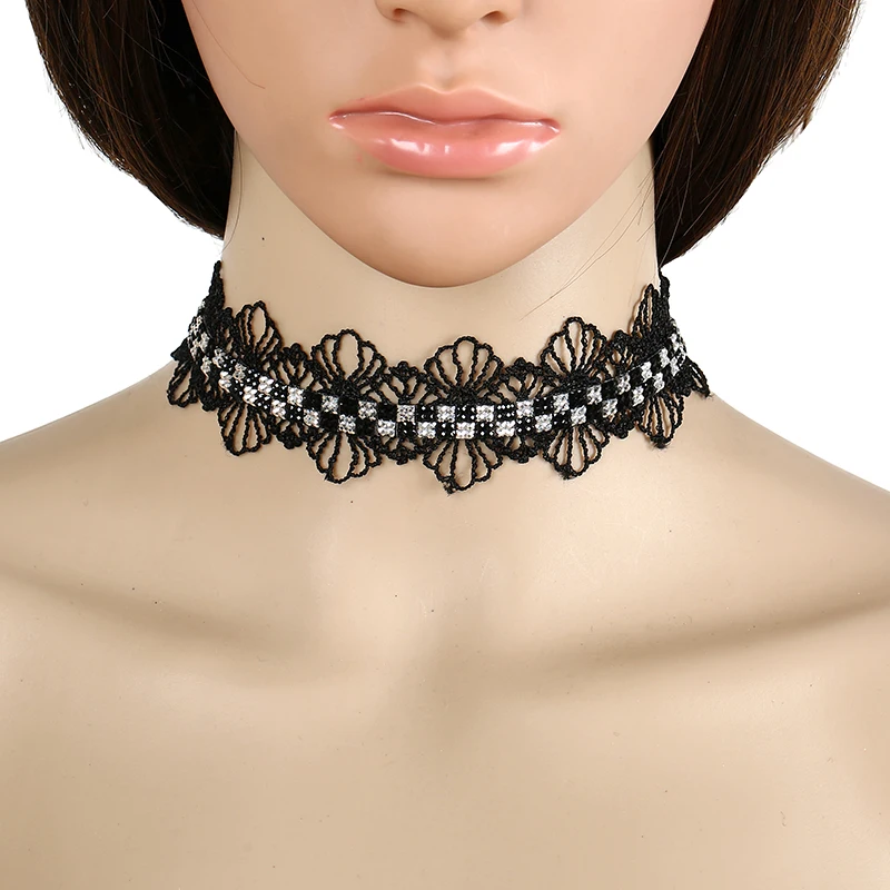 Korean simple lace necklace fashion collar necklace Women jewelry wide