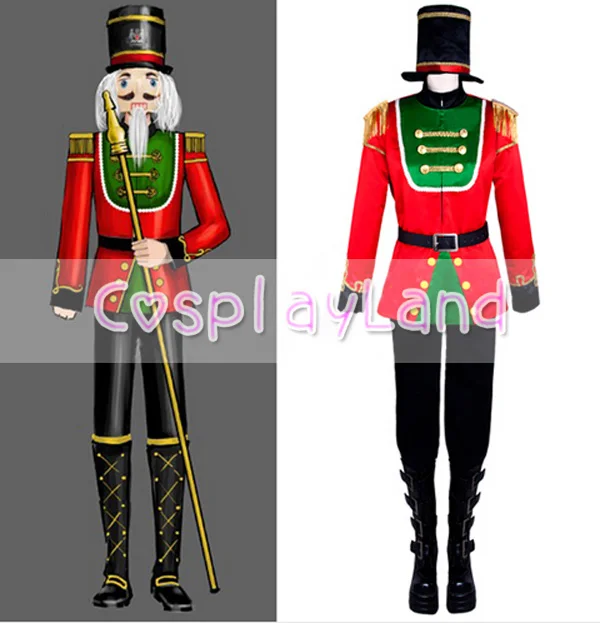 

The Nutcracker Costume Custom Made Prince Red Uniform Outfit Cosplay Adult Halloween Party Cosplay Costumes