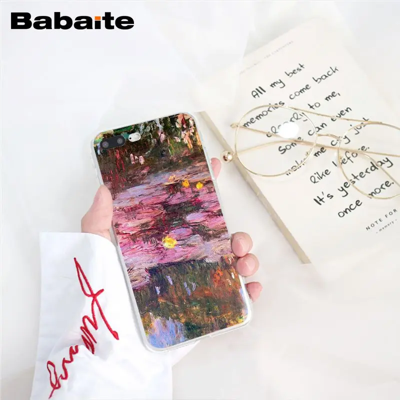 Babaite Клода Мона сад лотоса мост шаблон мягкий чехол для телефона из ТПУ для iPhone 6S 6plus 7 7plus 8 8plus X Xs MAX 5 5S XR 10 - Цвет: A13