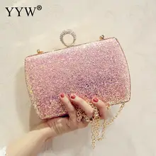 Розовый мини-кошелек клатч с блестками для женщин Bolsa Feminina Новая женская сумочка элегантная милые маленькие вечерние сумки клатчи сумки