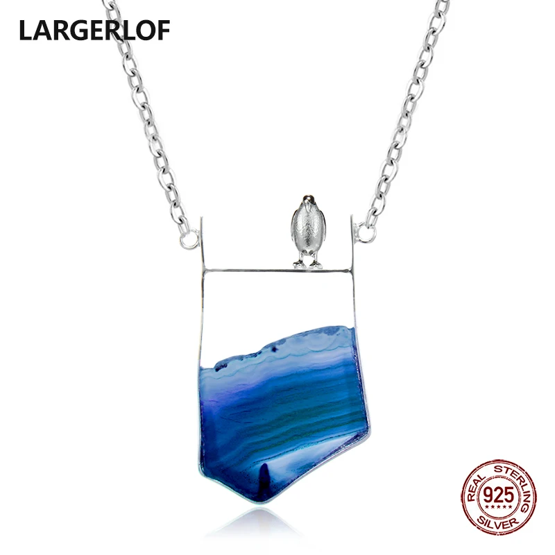 

LARGERLOF 925 Silver Pendant Women Chain Necklace 925 Silver Jewelry Handmade Fine Jewelry Necklaces Pendants PD45110