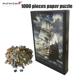 MOMEMO The Sailboat paper Puzzle 1000 шт. взрослые бумажные головоломки сборка пазлов 1000 шт. игрушки пейзаж головоломки