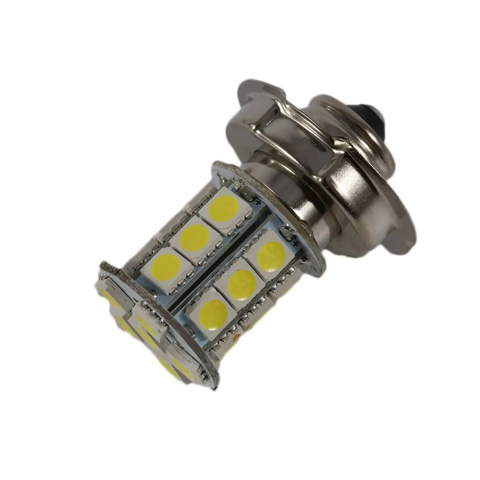 

635 2x12V P26 S 24 SMD LED White Motorbike Motorcycle Headlight Car Bulb Lamp 6000K Durable Brown Light