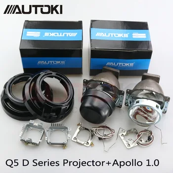 

Free Shipping Autoki 3.0" Koito Q5 Bi-xenon Projector Lens+Apollo 1.0 Shrouds Use D1S D2H D2S D3S D4S HID Bulb For Car Retrofit