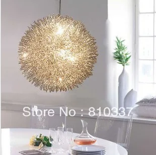 

400mm Aluminum 6* G4 Wire Ball Pendant Lamp Lighting Light Fixture bedroom study room gift free shipping
