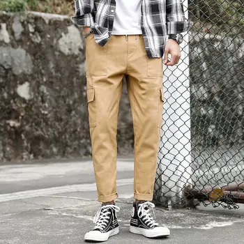 

Cool Men's Pants Pocket Loose Men Cool HipHop New Fashion Joggers Pants Trousers Men Streetwear